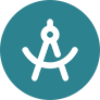 Geometry compass icon